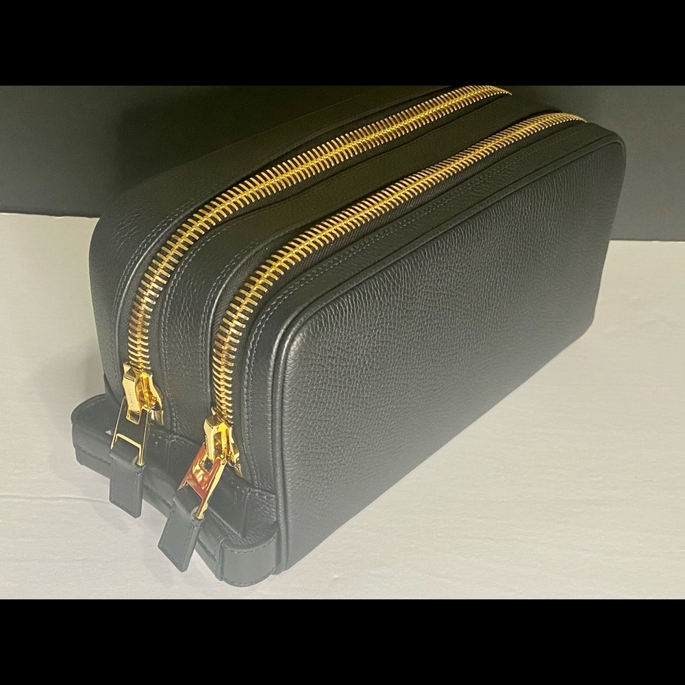 Tom Ford Double Zip Dopp Kit Leather NEW